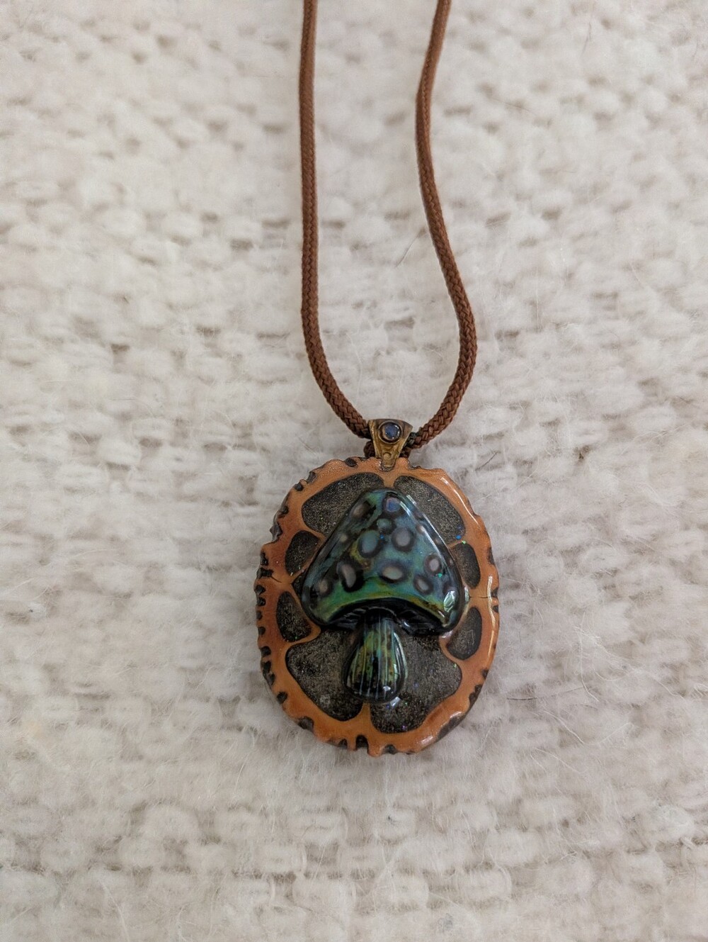 Okavark Mushroom Pendant Necklace